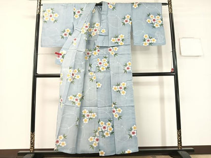 平和屋着物∴夏物　浴衣　綿紅梅　舞桜　綿　逸品　CABG7631vp