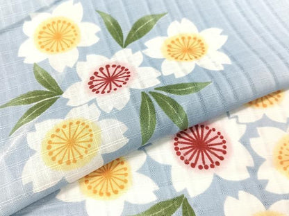 平和屋着物∴夏物　浴衣　綿紅梅　舞桜　綿　逸品　CABG7631vp
