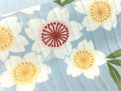 平和屋着物∴夏物　浴衣　綿紅梅　舞桜　綿　逸品　CABG7631vp