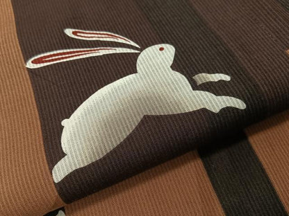 平和屋着物∴夏物　浴衣　市松跳び兎　綿　逸品　CABG7633vp