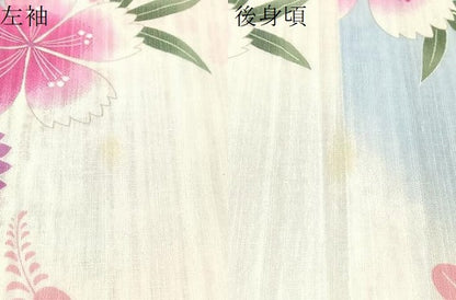 平和屋着物∴夏物　浴衣　撫子　綿　逸品　CABG7636vp