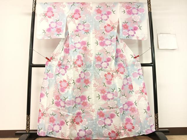 平和屋着物∴夏物　浴衣　撫子　綿　逸品　CABG7636vp