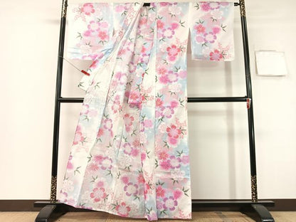 平和屋着物∴夏物　浴衣　撫子　綿　逸品　CABG7636vp