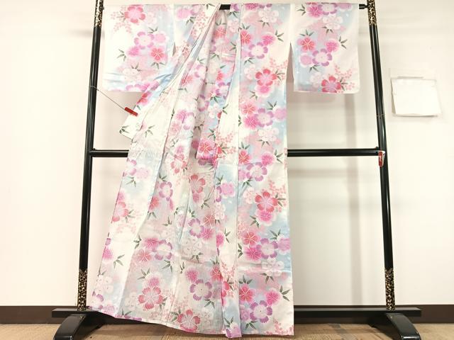 平和屋着物∴夏物　浴衣　撫子　綿　逸品　CABG7636vp