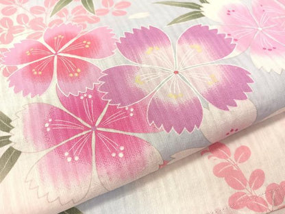 平和屋着物∴夏物　浴衣　撫子　綿　逸品　CABG7636vp