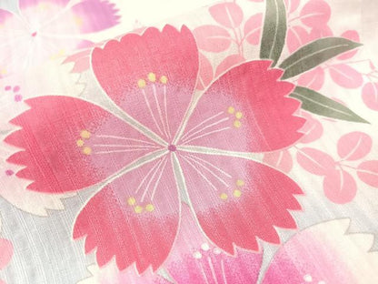 平和屋着物∴夏物　浴衣　撫子　綿　逸品　CABG7636vp