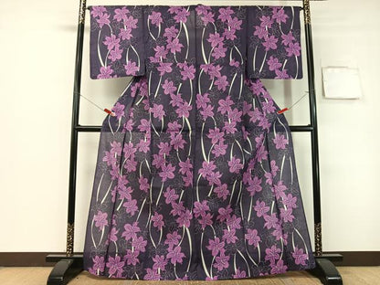 平和屋着物∴夏物　浴衣　百合　綿　逸品　CABG7637vp