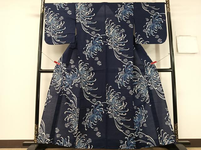 平和屋着物∴夏物　浴衣　オンワード樫山　KUMIKYOKU　乱菊　綿　逸品　CABG7638vp