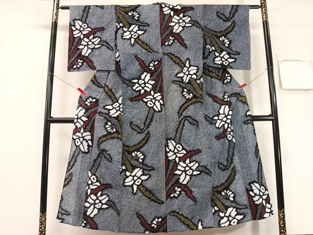 平和屋着物∴夏物　浴衣　有松鳴海絞り　カトレア　綿　逸品　CABG7640vp