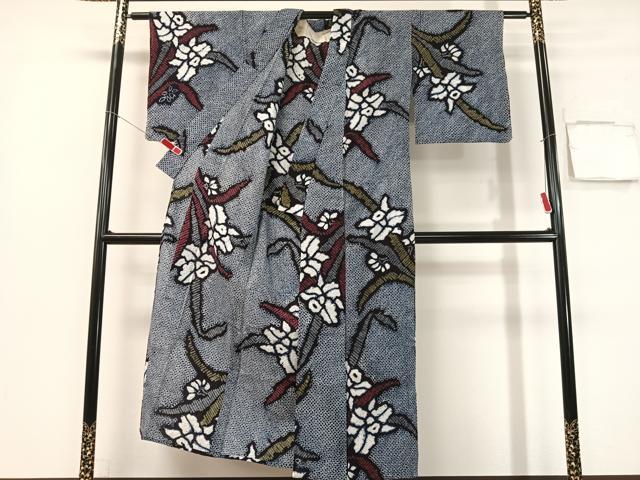 平和屋着物∴夏物　浴衣　有松鳴海絞り　カトレア　綿　逸品　CABG7640vp