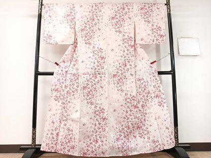 平和屋着物∴夏物　浴衣　舞花文　綿　逸品　CABG7643vp