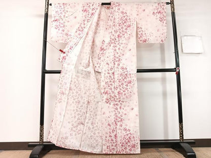平和屋着物∴夏物　浴衣　舞花文　綿　逸品　CABG7643vp