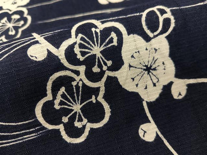 平和屋着物∴夏物　浴衣　流水枝梅文　綿　逸品　CABG7648vp