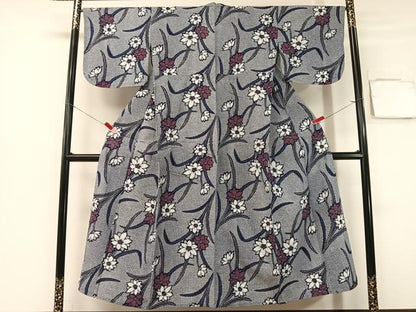 平和屋着物∴夏物　浴衣　有松鳴海絞り　三浦絞り　草花文　綿　逸品　CABG7649vp