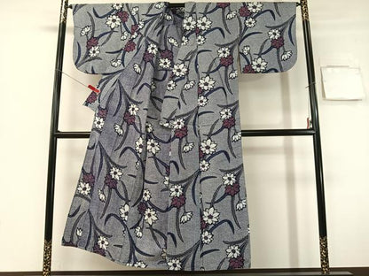 平和屋着物∴夏物　浴衣　有松鳴海絞り　三浦絞り　草花文　綿　逸品　CABG7649vp