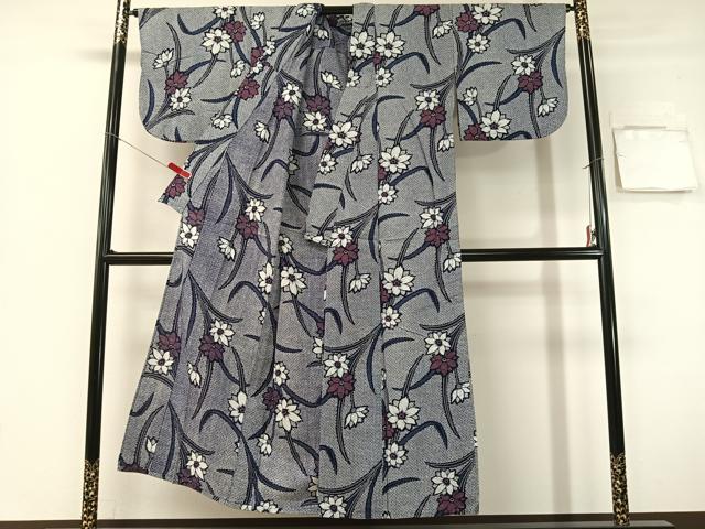 平和屋着物∴夏物　浴衣　有松鳴海絞り　三浦絞り　草花文　綿　逸品　CABG7649vp