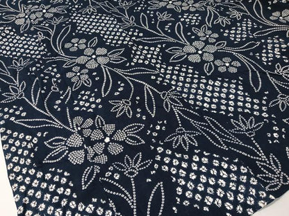 平和屋着物∴夏物　浴衣　綿紅梅　草花文　綿　逸品　CABG7652vp