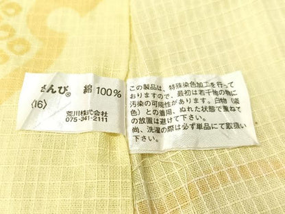 平和屋着物∴夏物　浴衣　綿紅梅　雪輪　撫子　さんび謹製　綿　逸品　未使用　CABG7655vp