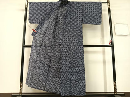 平和屋着物∴夏物　浴衣　七宝花文　リップル生地　綿　逸品　CABG7656vp