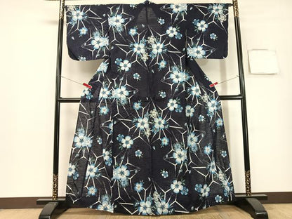 平和屋着物∴夏物　浴衣　撫子　金彩　綿　逸品　CABG7657vp