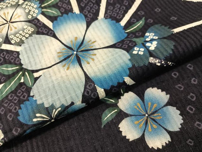 平和屋着物∴夏物　浴衣　撫子　金彩　綿　逸品　CABG7657vp