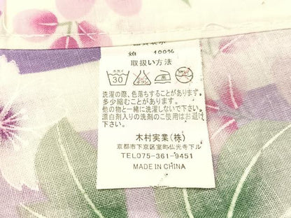 平和屋着物∴夏物　浴衣　トンボ　朝顔　綿　逸品　CABG7660vp