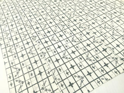 平和屋着物∴夏物　浴衣　絽　十字絣文様　綿　逸品　CABG7662vp