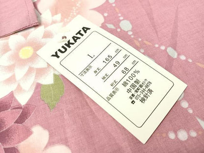 平和屋着物∴夏物　浴衣　ハート　舞花文　綿　逸品　未使用　CABG7668vp
