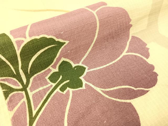 平和屋着物∴夏物　浴衣　綿紅梅　舞花文　綿　逸品　CABG7672vp