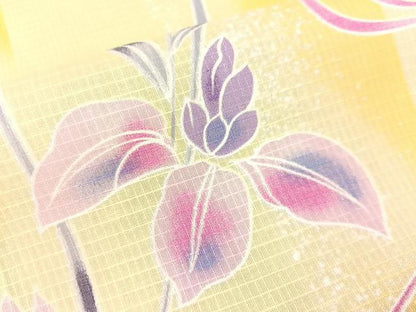 平和屋着物∴夏物　浴衣　綿紅梅　流水杜若　綿　逸品　CABG7673vp