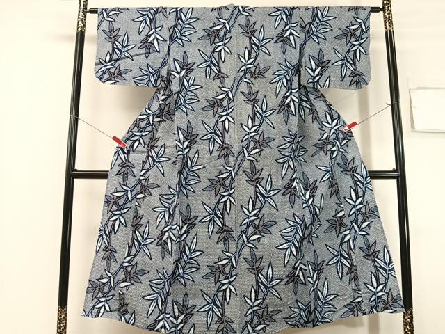 平和屋着物∴夏物　浴衣　枝葉文　綿　逸品　CABG7676vp