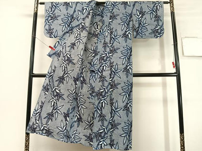 平和屋着物∴夏物　浴衣　枝葉文　綿　逸品　CABG7676vp