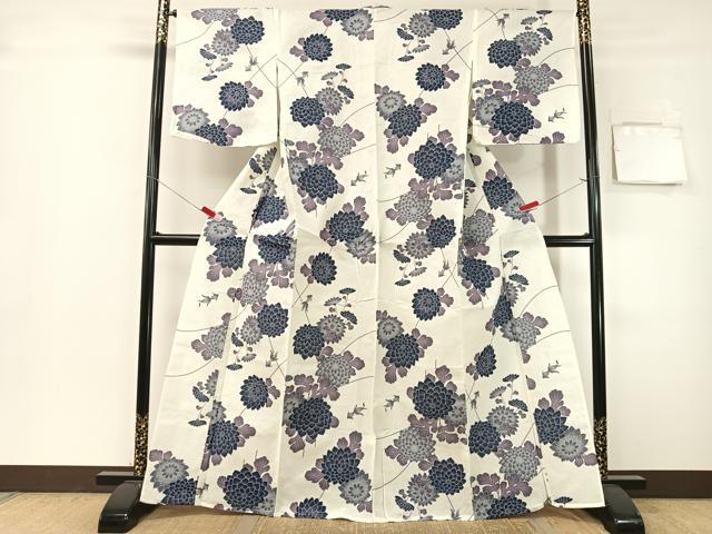 平和屋着物∴夏物　浴衣　金魚　菊花文　綿　逸品　CABG7677vp