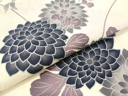 平和屋着物∴夏物　浴衣　金魚　菊花文　綿　逸品　CABG7677vp