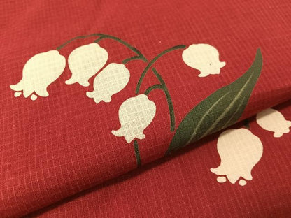 平和屋着物∴夏物　浴衣　綿紅梅　鈴蘭　綿　逸品　CABG7680vp