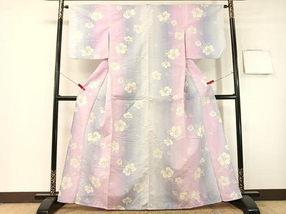 平和屋着物∴夏物　浴衣　ハイビスカス　CABG7689vp