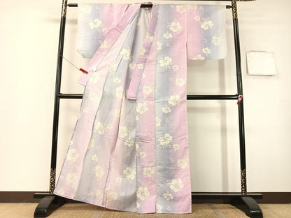 平和屋着物∴夏物　浴衣　ハイビスカス　CABG7689vp