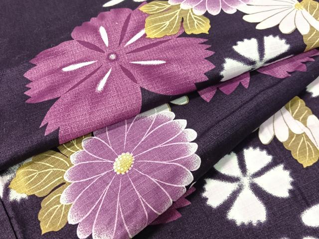 平和屋着物∴夏物　浴衣　綿紅梅　草花文　ロング丈　綿　逸品　CABG7692vp