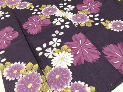 平和屋着物∴夏物　浴衣　綿紅梅　草花文　ロング丈　綿　逸品　CABG7692vp