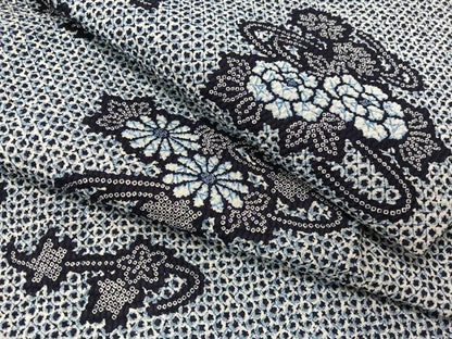 平和屋着物∴夏物　浴衣　花松文　リップル生地　綿　逸品　CABG7693vp