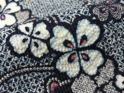 平和屋着物∴夏物　浴衣　蔦花文　リップル生地　綿　逸品　CABG7695vp