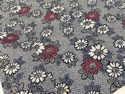 平和屋着物∴夏物　浴衣　草花文　リップル生地　綿　逸品　CABG7696vp