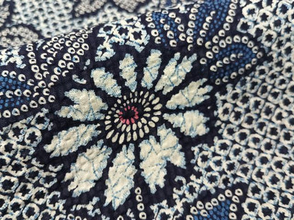 平和屋着物∴夏物　浴衣　草花文　リップル生地　綿　逸品　CABG7696vp