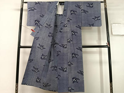 平和屋着物∴夏物　浴衣　芝草花文　リップル生地　綿　逸品　CABG7699vp