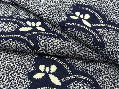 平和屋着物∴夏物　浴衣　芝草花文　リップル生地　綿　逸品　CABG7699vp