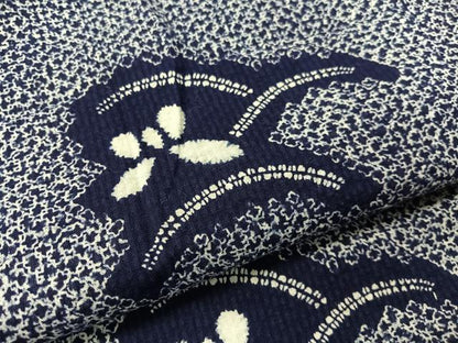 平和屋着物∴夏物　浴衣　芝草花文　リップル生地　綿　逸品　CABG7699vp