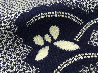 平和屋着物∴夏物　浴衣　芝草花文　リップル生地　綿　逸品　CABG7699vp