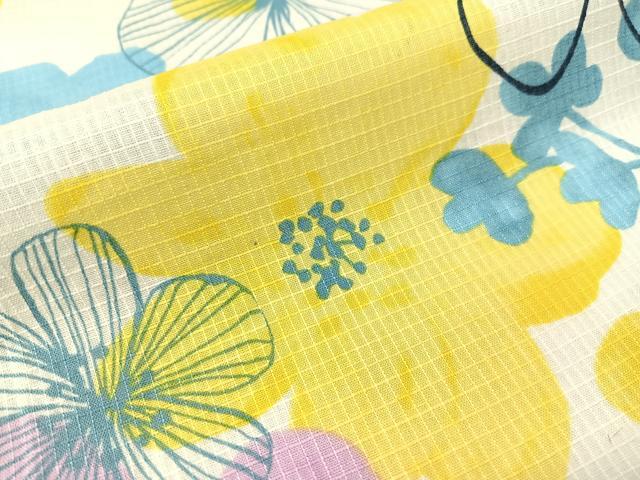 平和屋着物∴夏物　浴衣　綿紅梅　舞花文　綿　逸品　CABG7701vp