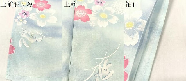 平和屋着物∴夏物　浴衣　跳び兎　綿　逸品　CABG7707vp