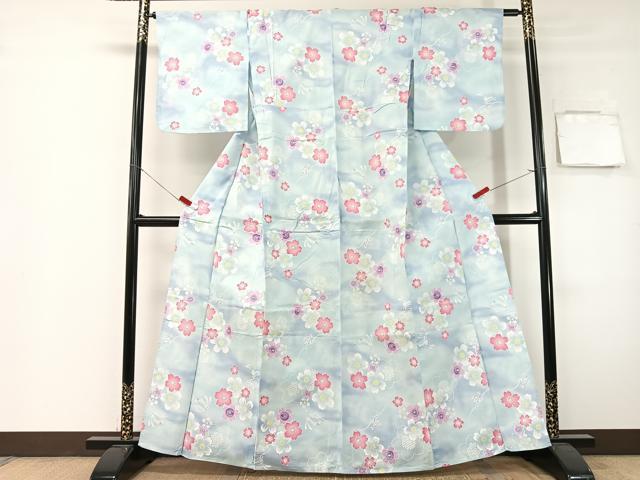 平和屋着物∴夏物　浴衣　跳び兎　綿　逸品　CABG7707vp